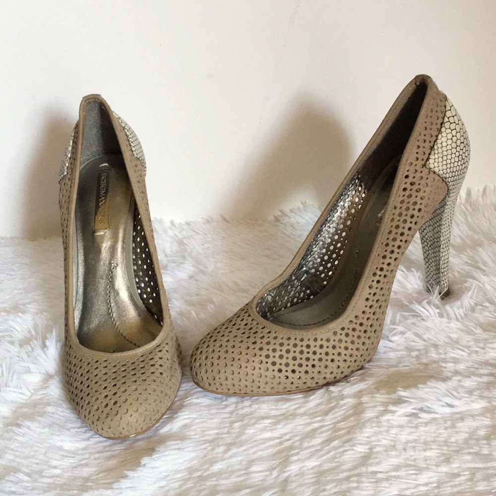 BCBG Maxazria snake print heel
